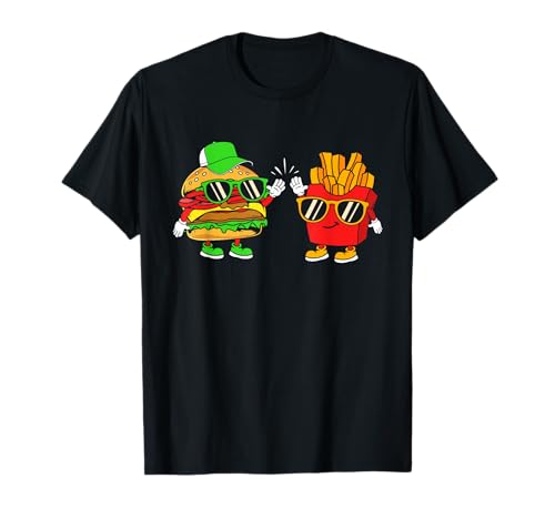 Foodie Lover Cheeseburger Kids Burger und Pommes Frites Best Friend T-Shirt Foodie Lover Cheeseburger Kids Burger und Pommes Frites Best Friend T-Shirt von Funny Foodie Gifts For Burger Lovers Cheeseburger