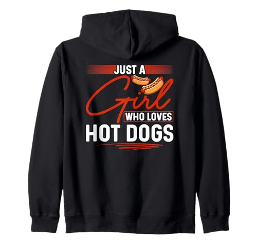 Nur EIN Mädchen, das Hot Dogs liebt Hot Dog Wiener Lover Kapuzenjacke Nur EIN Mädchen, das Hot Dogs liebt Hot Dog Wiener Lover Kapuzenjacke von Funny Foodie Hot Dog Gifts