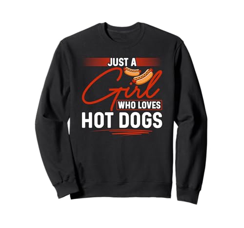 Nur EIN Mädchen, das Hot Dogs liebt Hot Dog Wiener Lover Sweatshirt von Funny Foodie Hot Dog Gifts