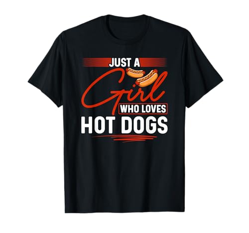 Nur EIN Mädchen, das Hot Dogs liebt Hot Dog Wiener Lover T-Shirt Nur EIN Mädchen, das Hot Dogs liebt Hot Dog Wiener Lover T-Shirt von Funny Foodie Hot Dog Gifts