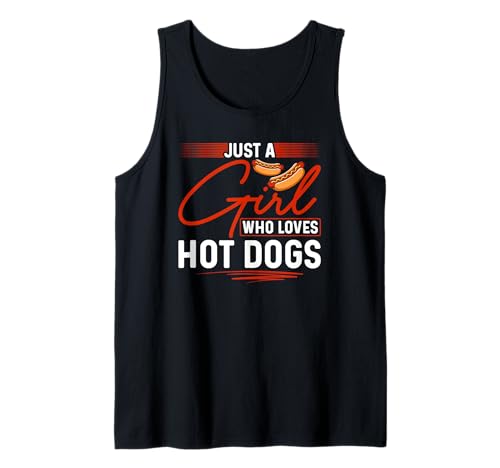 Nur EIN Mädchen, das Hot Dogs liebt Hot Dog Wiener Lover Tank Top Nur EIN Mädchen, das Hot Dogs liebt Hot Dog Wiener Lover Tank Top von Funny Foodie Hot Dog Gifts