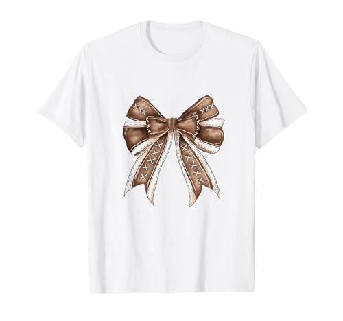 Fußball Coquette Bow Football Mom Game Day Frauen Mädchen T-Shirt Fußball Coquette Bow Football Mom Game Day Frauen Mädchen T-Shirt von Funny Football Lover Game Day Football Mom Mama