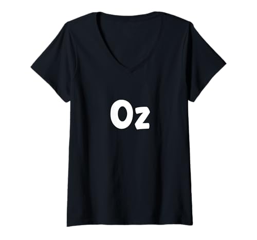 Damen Cute Modern, Comic-Style White Font: First Name Oz T-Shirt mit V-Ausschnitt Damen Cute Modern, Comic-Style White Font: First Name Oz T-Shirt mit V-Ausschnitt von Funny Forename Oz Given Name Gift Ideas