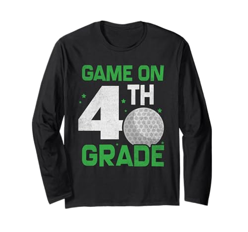 Back to School Jungen Mädchen Lustiges Golf Erster Tag der 4. Klasse Langarmshirt Back to School Jungen Mädchen Lustiges Golf Erster Tag der 4. Klasse Langarmshirt von Funny Fourth Grade Tees for kids