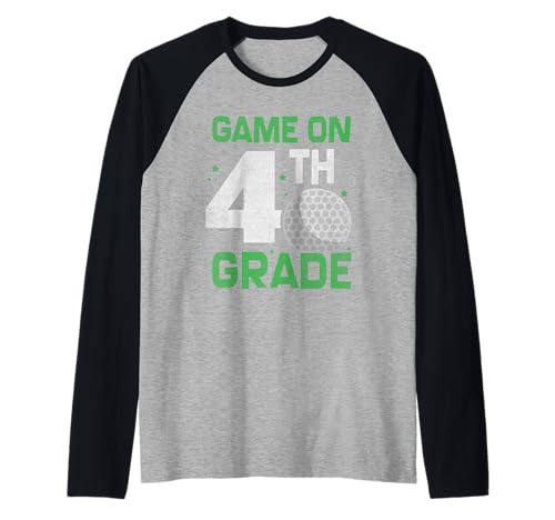 Back to School Jungen Mädchen Lustiges Golf Erster Tag der 4. Klasse Raglan Back to School Jungen Mädchen Lustiges Golf Erster Tag der 4. Klasse Raglan von Funny Fourth Grade Tees for kids