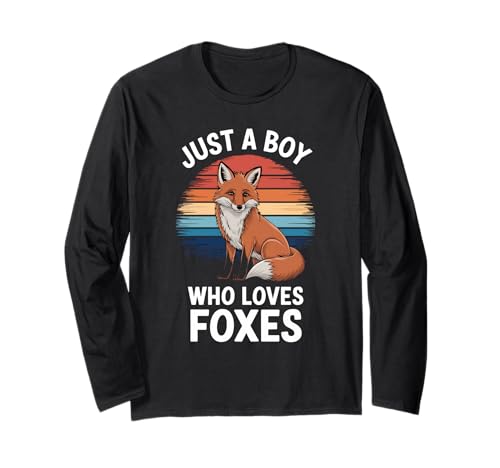 Just A Boy Who Loves Foxes Wildlife Lover Kinder Jungen Fuchs Langarmshirt Just A Boy Who Loves Foxes Wildlife Lover Kinder Jungen Fuchs Langarmshirt von Funny Fox Lover Clothing