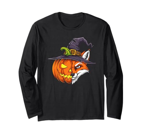 Fox Pumpkin Jack O Lantern Halloween Kinder Herren Damen Langarmshirt Fox Pumpkin Jack O Lantern Halloween Kinder Herren Damen Langarmshirt von Funny Fox Lovers Halloween Pumpkin Outfits