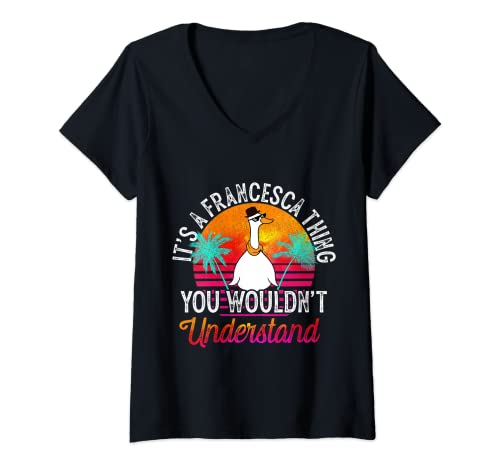 Damen Es ist eine Francesca-Sache, die du nicht verstehen würdest Francesca T-Shirt mit V-Ausschnitt Damen Es ist eine Francesca-Sache, die du nicht verstehen würdest Francesca T-Shirt mit V-Ausschnitt von Funny Francesca Name Shirts & Gifts
