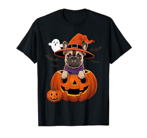 Französische Bulldogge Hexe Hund Halloween Hundeliebhaber Kürbis Männer Kind T-Shirt Französische Bulldogge Hexe Hund Halloween Hundeliebhaber Kürbis Männer Kind T-Shirt von Funny French Bulldog Halloween Costume Men Kids
