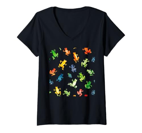 Damen Frösche – Amphibien – lustiger Frosch – Frosch-Merch – Froschliebhaber T-Shirt mit V-Ausschnitt Damen Frösche – Amphibien – lustiger Frosch – Frosch-Merch – Froschliebhaber T-Shirt mit V-Ausschnitt von Funny Frog - Frog Merch