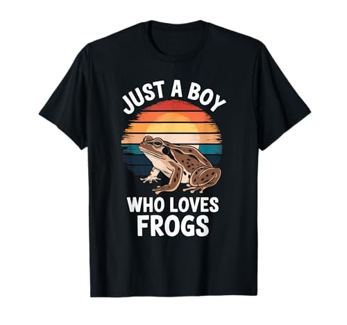 Just A Boy Who Loves Frogs Amphibien Fan Kids Frogs T-Shirt Just A Boy Who Loves Frogs Amphibien Fan Kids Frogs T-Shirt von Funny Frog Lover Clothing