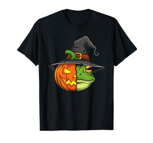 Frosch Kürbis Jack O Laterne Halloween Kinder Herren Damen T-Shirt von Funny Frog Lovers Halloween Pumpkin Outfits