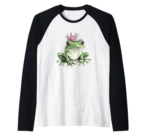 Zauberhaftes Königreich Frosch mit Krone Outfit für Jungen und Mädchen Raglan Zauberhaftes Königreich Frosch mit Krone Outfit für Jungen und Mädchen Raglan von Funny Frog Outfit