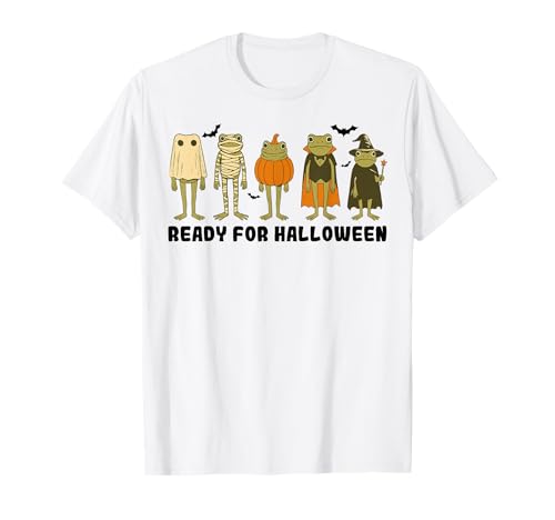 Niedliche gruselige Frösche Grafik für Männer Frauen Halloween-Kostüme T-Shirt Niedliche gruselige Frösche Grafik für Männer Frauen Halloween-Kostüme T-Shirt von Funny Frog Ready For Halloween Tee