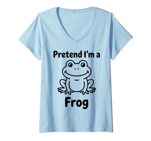 Damen Frösche lustiger Frosch T-Shirt mit V-Ausschnitt Damen Frösche lustiger Frosch T-Shirt mit V-Ausschnitt von Funny Frogs Cool Frog Lover Designs