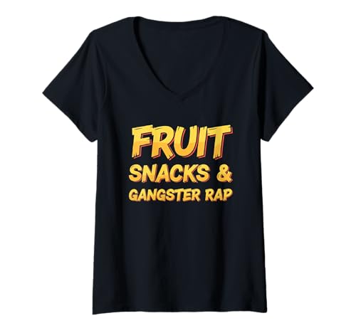 Damen Fruchtsnacks und Gangster-Rap für Kinder, lustig für Jungen und Kleinkinder T-Shirt mit V-Ausschnitt Damen Fruchtsnacks und Gangster-Rap für Kinder, lustig für Jungen und Kleinkinder T-Shirt mit V-Ausschnitt von Funny Fruit Snacks & Gangster Rap Saying Apparel