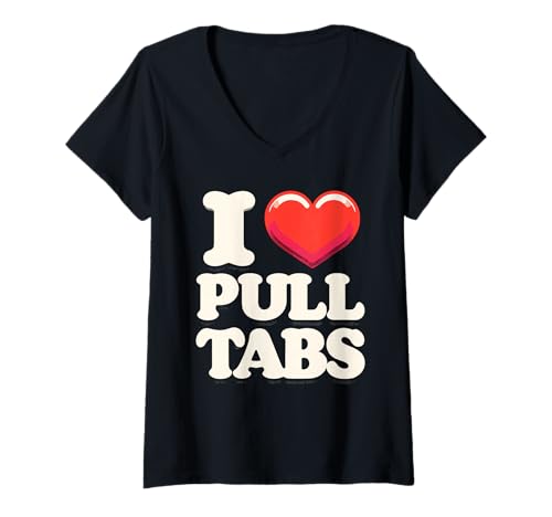 Damen Ich Liebe Pull Tab Midwest Gambling Ticket Bingo Gamblers T-Shirt mit V-Ausschnitt Damen Ich Liebe Pull Tab Midwest Gambling Ticket Bingo Gamblers T-Shirt mit V-Ausschnitt von Funny Gambling Pull Tab Casino Player
