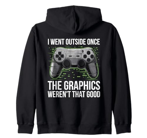 I Went Outside Once The Graphics Weren't That Good Gamer Boy Kapuzenjacke I Went Outside Once The Graphics Weren't That Good Gamer Boy Kapuzenjacke von Funny Gamer Video Games Boys Teens Gaming Humor