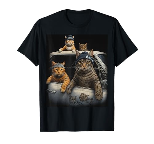 Cat Gang Lustiges Katzen-Meme für Teenager, Jungen, Mädchen, Herren, Damen, Grafik T-Shirt Cat Gang Lustiges Katzen-Meme für Teenager, Jungen, Mädchen, Herren, Damen, Grafik T-Shirt von Funny Gangster Cat Meme Boys Girls Graphic Tees