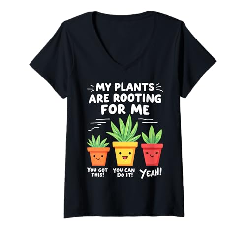 Damen Meine Pflanzen Wurzeln für Mich Gartengärtner Pflanzenliebhaber T-Shirt mit V-Ausschnitt Damen Meine Pflanzen Wurzeln für Mich Gartengärtner Pflanzenliebhaber T-Shirt mit V-Ausschnitt von Funny Garden Horticulturist Cute Plant Botanical