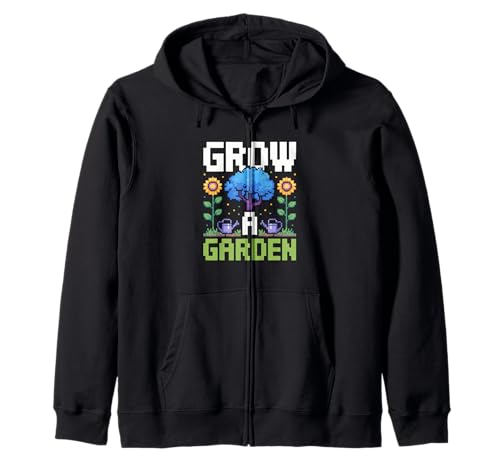 Lustige Pixelkunst Grow a Garden, Retro-Gamer, Pflanzen für Damen und Herren Kapuzenjacke von Funny Gardening Quote Retro Pixel Plant Lover Mom