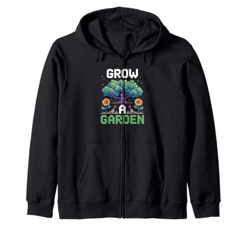 Lustige Pixelkunst Grow a Garden, Retro-Gamer, Pflanzen für Damen und Herren Kapuzenjacke von Funny Gardening Quote Retro Pixel Plant Lover Mom
