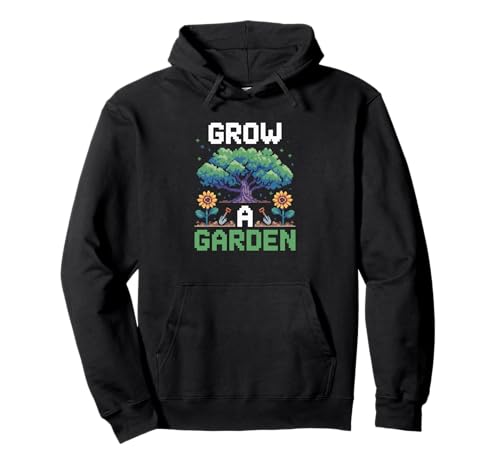 Lustige Pixelkunst Grow a Garden, Retro-Gamer, Pflanzen für Damen und Herren Pullover Hoodie von Funny Gardening Quote Retro Pixel Plant Lover Mom