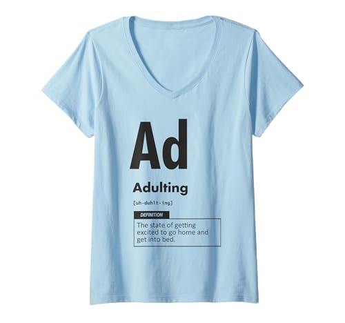 Damen Definition für Erwachsene - Funny Introvert Gen Z Millennial T-Shirt mit V-Ausschnitt Damen Definition für Erwachsene - Funny Introvert Gen Z Millennial T-Shirt mit V-Ausschnitt von Funny Gen Z, Millennial, Adulting Llama Meme Humor
