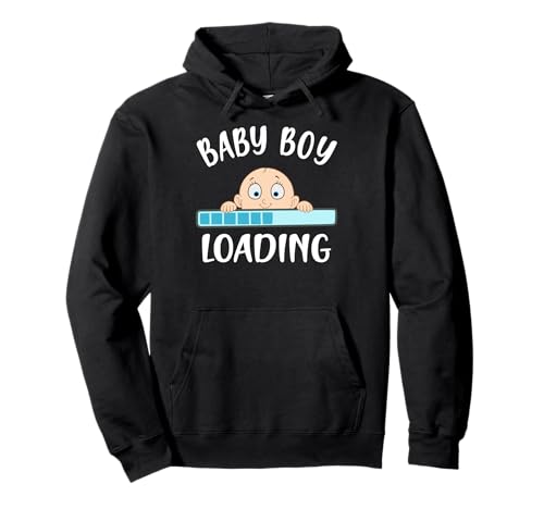 Baby Boy Loading Lustiges Gender-Enthüllen Pullover Hoodie von Funny Gender Reveal Apparel For Future Moms