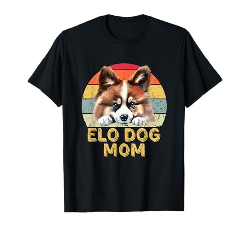 Elo Dog Mama im Retro-Look, lustiger Besitzer, Haustier, für Eltern T-Shirt von Funny German Dog Breed Gift for Women Her