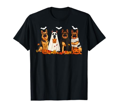 Niedlicher Schäferhund Geist Mama Hexe gruselig Halloween T-Shirt Niedlicher Schäferhund Geist Mama Hexe gruselig Halloween T-Shirt von Funny German shepherd Lovers Halloween Dog Mom Dad