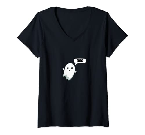 Damen Witziges Geist Geister Halloween Boo T-Shirt mit V-Ausschnitt Damen Witziges Geist Geister Halloween Boo T-Shirt mit V-Ausschnitt von Funny Ghost Boo Shirt