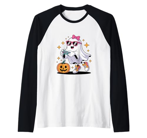 Halloween Boys Kids Ghost Gamer Scary Costume Gaming Raglan Halloween Boys Kids Ghost Gamer Scary Costume Gaming Raglan von Funny Ghost Gamer Kids Halloween Party Gift