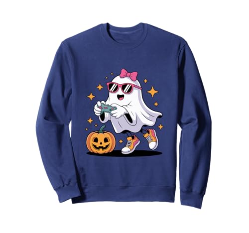 Halloween Boys Kids Ghost Gamer Scary Costume Gaming Sweatshirt Halloween Boys Kids Ghost Gamer Scary Costume Gaming Sweatshirt von Funny Ghost Gamer Kids Halloween Party Gift