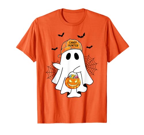 Lustiges Candy Hunter Retro-Halloween für Jungen T-Shirt von Funny Ghost Halloween Costume