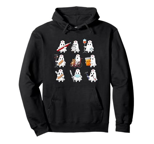 Halloween Ghost Spooky Nurses Medical für Männer und Frauen Pullover Hoodie Halloween Ghost Spooky Nurses Medical für Männer und Frauen Pullover Hoodie von Funny Ghost Halloween Lover Costume Party