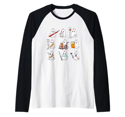 Halloween Ghost Spooky Nurses Medical für Männer und Frauen Raglan Halloween Ghost Spooky Nurses Medical für Männer und Frauen Raglan von Funny Ghost Halloween Lover Costume Party