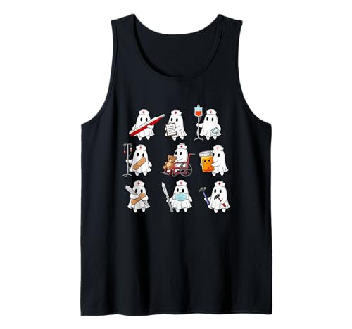 Halloween Ghost Spooky Nurses Medical für Männer und Frauen Tank Top Halloween Ghost Spooky Nurses Medical für Männer und Frauen Tank Top von Funny Ghost Halloween Lover Costume Party