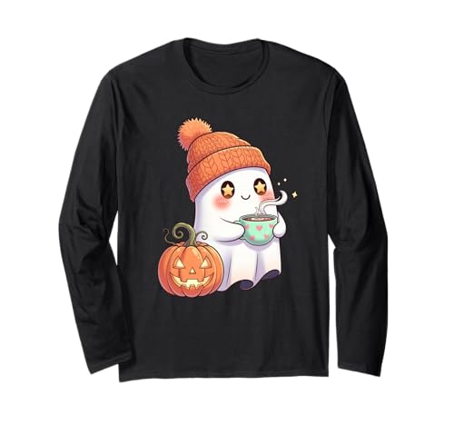 Niedliches Halloween-Geister-Design für Männer, Frauen, Kinder Langarmshirt von Funny Ghost Halloween Party Trick or Treat Gift