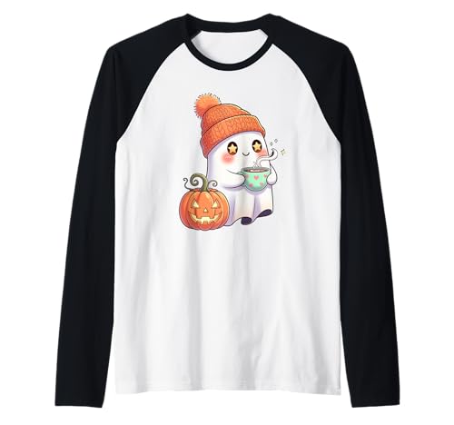 Niedliches Halloween-Geister-Design für Männer, Frauen, Kinder Raglan von Funny Ghost Halloween Party Trick or Treat Gift
