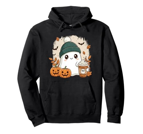 Süßes Geisterhemd Herbst Kürbis T-Shirt Kaffeeliebhaber Damen Herren Pullover Hoodie Süßes Geisterhemd Herbst Kürbis T-Shirt Kaffeeliebhaber Damen Herren Pullover Hoodie von Funny Ghost Pumpkin Halloween Shirt Women Men Kids