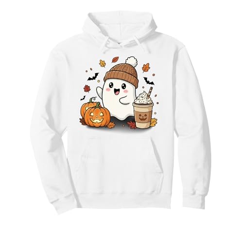 Süßes Geisterhemd Herbst Kürbis T-Shirt Kaffeeliebhaber Damen Herren Pullover Hoodie Süßes Geisterhemd Herbst Kürbis T-Shirt Kaffeeliebhaber Damen Herren Pullover Hoodie von Funny Ghost Pumpkin Halloween Shirt Women Men Kids