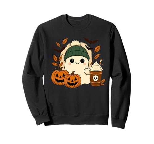Süßes Geisterhemd Herbst Kürbis T-Shirt Kaffeeliebhaber Damen Herren Sweatshirt Süßes Geisterhemd Herbst Kürbis T-Shirt Kaffeeliebhaber Damen Herren Sweatshirt von Funny Ghost Pumpkin Halloween Shirt Women Men Kids