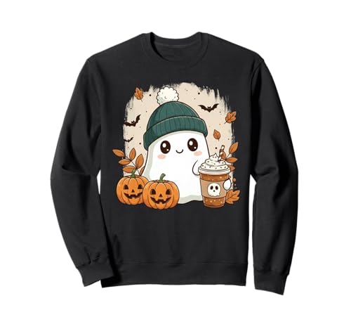 Süßes Geisterhemd Herbst Kürbis T-Shirt Kaffeeliebhaber Damen Herren Sweatshirt Süßes Geisterhemd Herbst Kürbis T-Shirt Kaffeeliebhaber Damen Herren Sweatshirt von Funny Ghost Pumpkin Halloween Shirt Women Men Kids