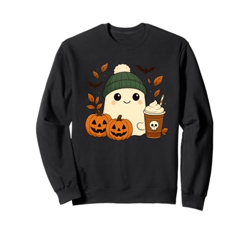 Süßes Geisterhemd Herbst Kürbis T-Shirt Kaffeeliebhaber Damen Herren Sweatshirt Süßes Geisterhemd Herbst Kürbis T-Shirt Kaffeeliebhaber Damen Herren Sweatshirt von Funny Ghost Pumpkin Halloween Shirt Women Men Kids