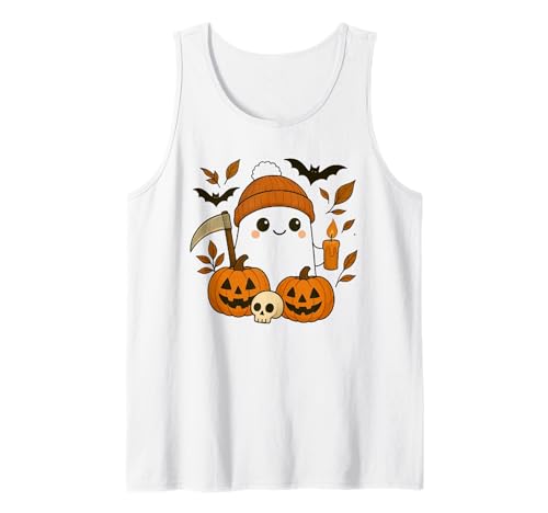 Süßes Geisterhemd Herbst Kürbis T-Shirt Kaffeeliebhaber Damen Herren Tank Top Süßes Geisterhemd Herbst Kürbis T-Shirt Kaffeeliebhaber Damen Herren Tank Top von Funny Ghost Pumpkin Halloween Shirt Women Men Kids