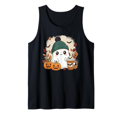 Süßes Geisterhemd Herbst Kürbis T-Shirt Kaffeeliebhaber Damen Herren Tank Top Süßes Geisterhemd Herbst Kürbis T-Shirt Kaffeeliebhaber Damen Herren Tank Top von Funny Ghost Pumpkin Halloween Shirt Women Men Kids