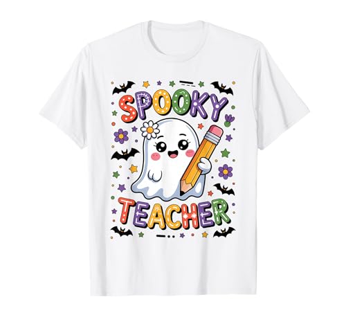 Spooky Teacher Ghost Halloween Bleistift Back to School Kids T-Shirt Spooky Teacher Ghost Halloween Bleistift Back to School Kids T-Shirt von Funny Ghost Spooky Teacher Halloween For Women Men