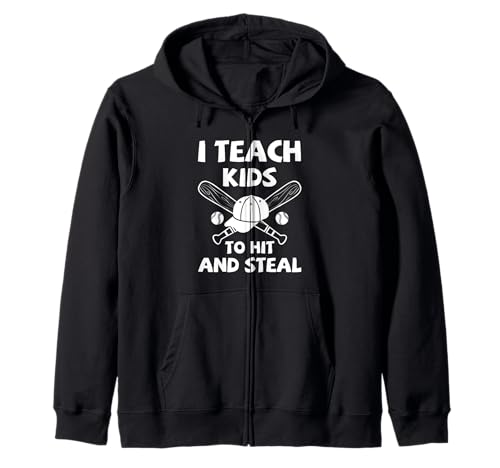 Baseball Coach Kinder Training Hit and Steal Sports Kapuzenjacke von Funny Gifts For Baseball Coach