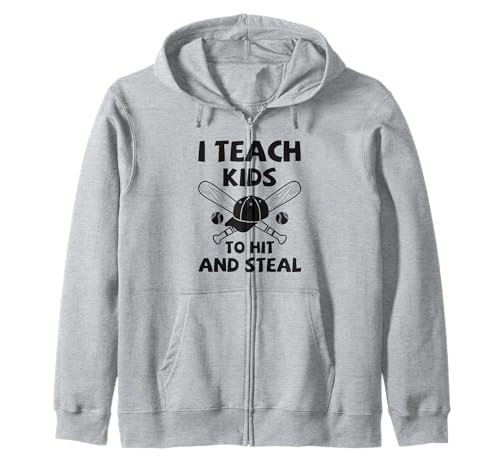 Baseball Coach Kinder Training Hit and Steal Sports Kapuzenjacke von Funny Gifts For Baseball Coach